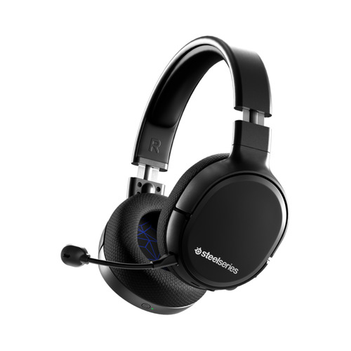 Гарнитура игровая SteelSeries Arctis 1P Wireless, для компьютера и игровых консолей, накладные, радио, черный [61519]