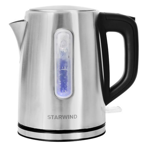 Чайник электрический StarWind SKS3091, 2200Вт, серебристый и черный