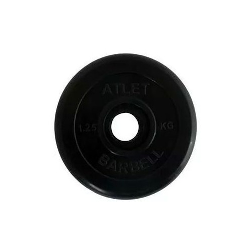 Диск Mb Barbell ATLET для гантели обрезин. 1.25кг черный (28260624)