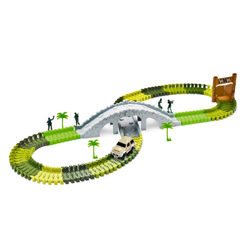 Игровой набор 1Toy Гибкий трек Комбат, джип [т13202]