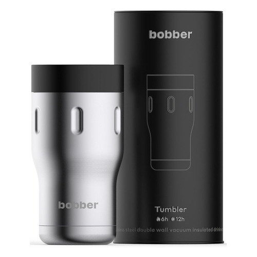 Термокружка BOBBER Tumbler-350, 0.35л, стальной/ черный [tumbler-350/matte]
