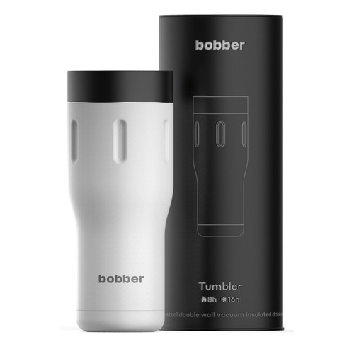 Термокружка BOBBER Tumbler-470, 0.47л, белый/ черный [tumbler-470/whi]