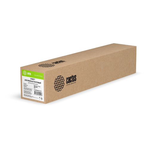 Холст Cactus CS-MC400-61015, 610мм х 15.2м, втулка 50.8мм (2"), 400г/м2, для струйной печати, белый, фактура хлопок
