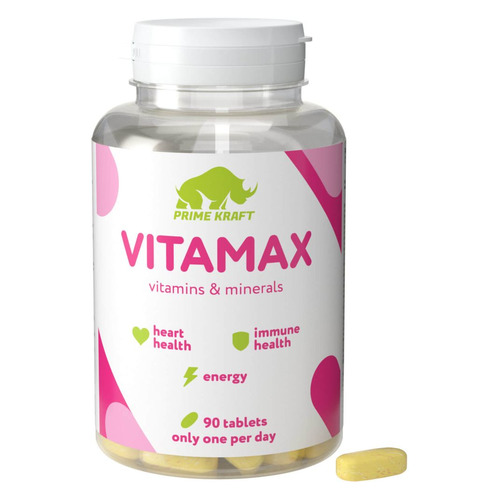 Витаминно-минеральный комплекс PRIME KRAFT Vitamax, таблетки, 90шт, без вкуса [яб034303]