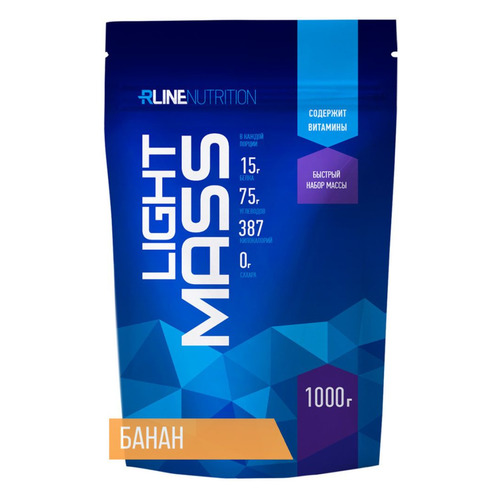 Гейнер RLINE Light Mass, порошок, 1кг, банан