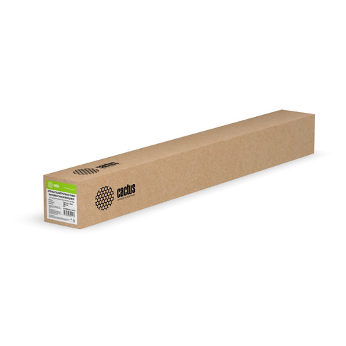 Пленка Cactus CS-PPMS180-106750, 1067мм х 50м, втулка 50.8мм (2"), 180г/м2, для струйной печати, белый, самоклеящаяся, покрытие матовое