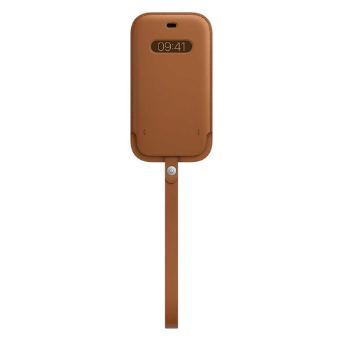 Чехол (футляр) Apple Leather Sleeve with MagSafe, для Apple iPhone 12/12 Pro, золотисто-коричневый [mhyc3ze/a]