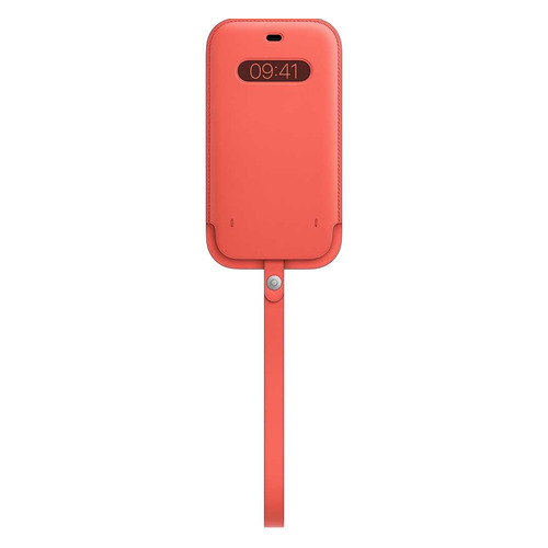 Чехол (футляр) Apple Leather Sleeve with MagSafe, для Apple iPhone 12 Pro Max, розовый цитрус [mhyf3ze/a]