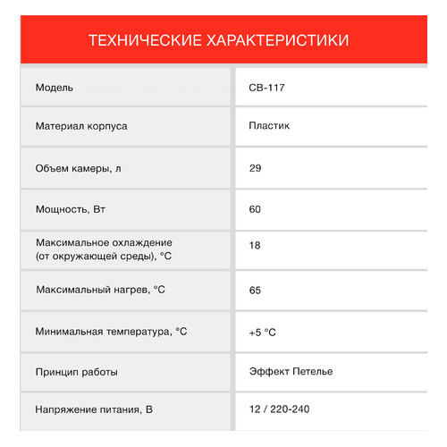 Автохолодильник StarWind CB-117, 29л, синий и серый