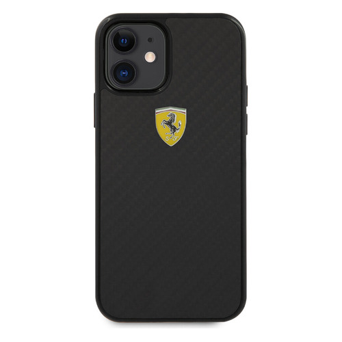 Чехол (клип-кейс) Ferrari, для Apple iPhone 12 mini, черный [fercahcp12sbk]