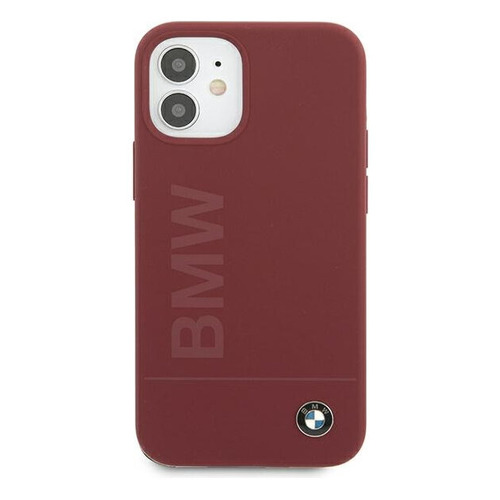 Чехол (клип-кейс) BMW liquid silicone, для Apple iPhone 12 mini, красный [bmhcp12sslblre]