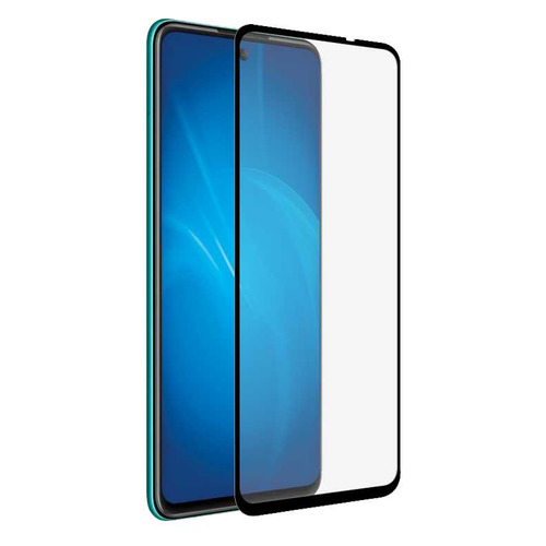 Защитное стекло для экрана DF hwColor-124 для Huawei P Smart 2021/Honor 10X Lite 1 шт, черный [df hwcolor-124 (black)]