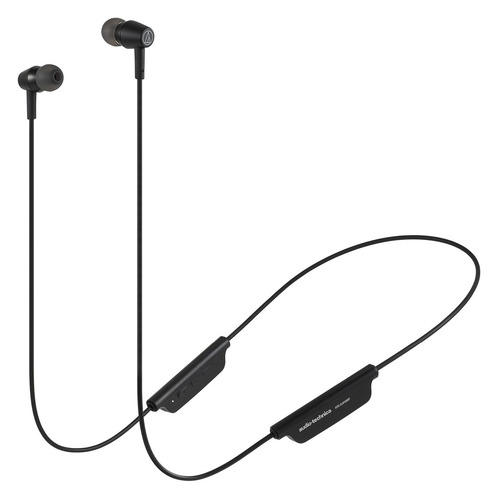 Гарнитура Audio-Technica ATH-CLR100BT, Bluetooth, вкладыши, черный [80000885]