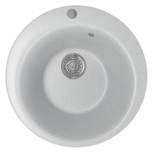 Кухонная мойка MIXLINE ML-GM13, искусственный камень, 49.5см х 49.5см, серый [525085]