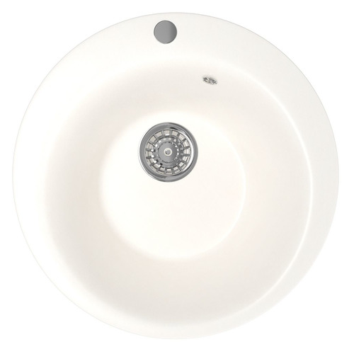Кухонная мойка MIXLINE ML-GM13, искусственный камень, 49.5см х 49.5см, молоко [532394]
