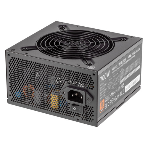 Блок питания Cooler Master MWE Bronze V2, 700Вт, 120мм, черный, retail [mpe-7001-acaab-eu]