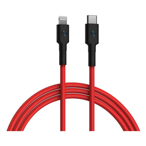 Кабель Xiaomi ZMI AL873K, Lightning (m) - USB Type-C (m), 1м, в оплетке, красный
