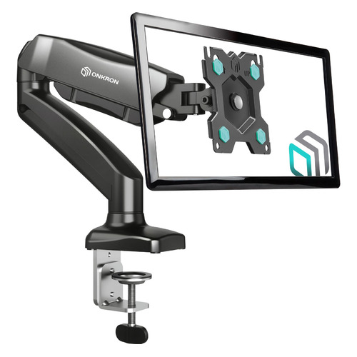 Кронштейн для мониторов ONKRON G80, до 32", до 8кг, настольный, поворот и наклон верт.перемещ., черный
