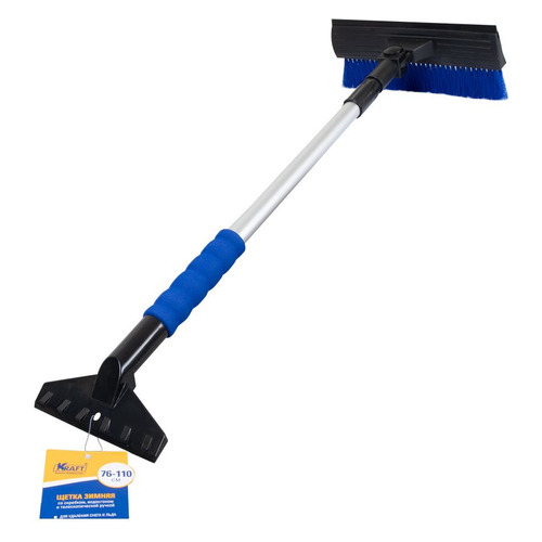 Щетка-скребок Kraft 830059 телескоп. 76 - 110см черный/синий