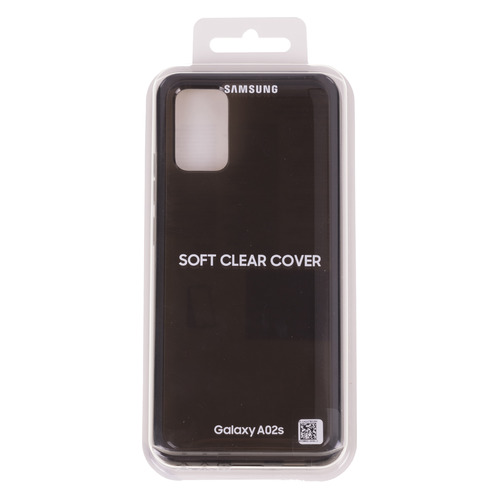 Чехол (клип-кейс) Samsung Soft Clear Cover, для Samsung Galaxy A02s, черный [ef-qa025tbegru]