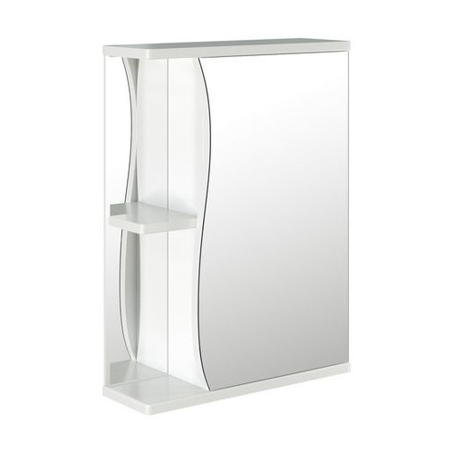 Шкаф MIXLINE Классик 50 правый, с зеркалом, подвесной, 500х676х190 мм, белый [525510]