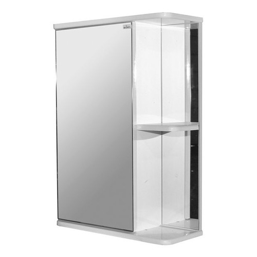 Шкаф MIXLINE Стандарт 50 левый, с зеркалом, подвесной, 500х700х190 мм, белый [525513]