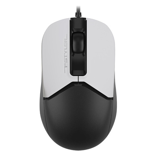 Мышь A4TECH Fstyler FM12 Panda, оптическая, проводная, USB, белый и черный