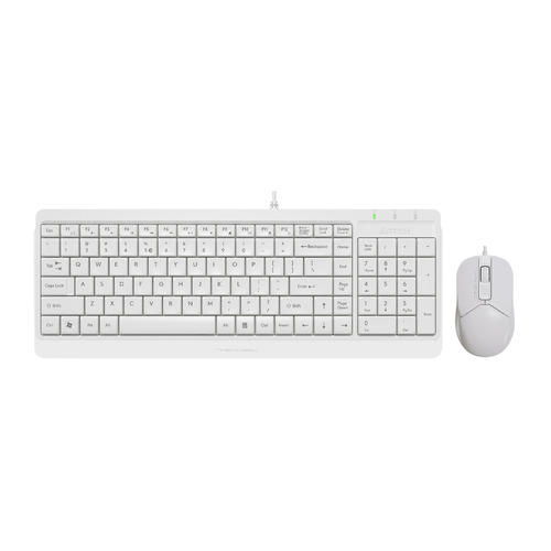 Комплект (клавиатура+мышь) A4TECH Fstyler F1512, USB, проводной, белый