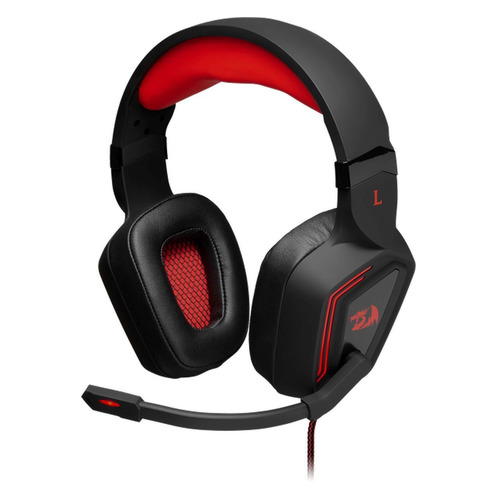Гарнитура игровая REDRAGON Muses 2, для компьютера, накладные, черный / красный [77909]