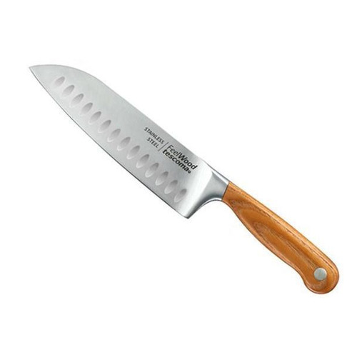 Нож кухонный TESCOMA 884826, сантоку, для овощей, 170мм, заточка прямая, стальной, дерево/серебристый