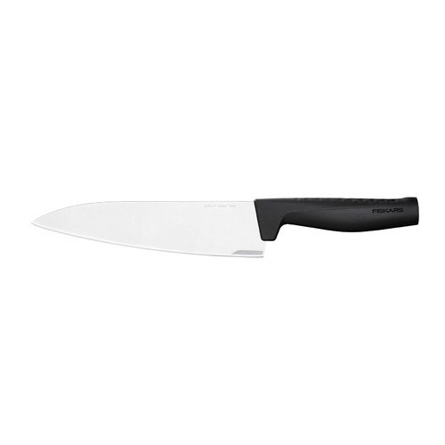Нож кухонный Fiskars Hard Edge, разделочный, 200мм, заточка прямая, стальной, черный [1051747]