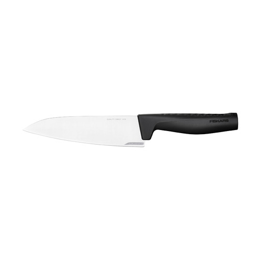 Нож кухонный Fiskars Hard Edge, разделочный, 172мм, заточка прямая, стальной, черный [1051748]