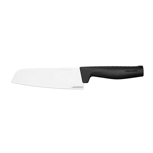 Нож кухонный Fiskars Hard Edge, сантоку, 161мм, заточка прямая, стальной, черный [1051761]
