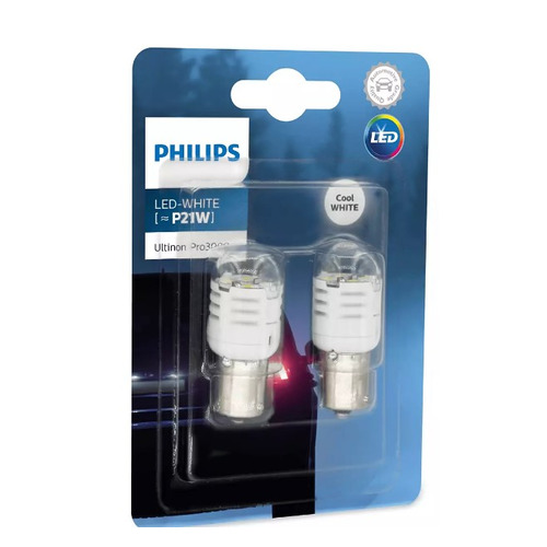 Лампа автомобильная светодиодная Philips 11498U30CWB2, P21W, 12В, 1.75Вт, 6000К, 2шт