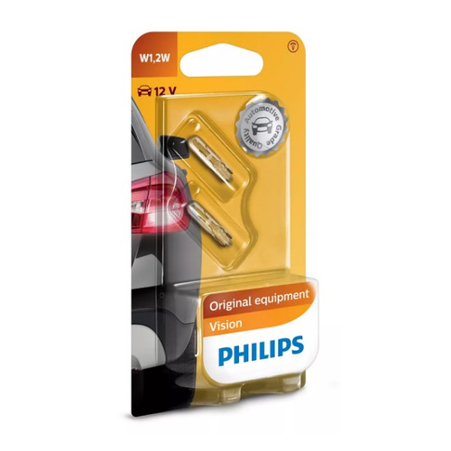 Лампа автомобильная накаливания Philips 12516B2, W1,2W, 12В, 1.2Вт, 2шт