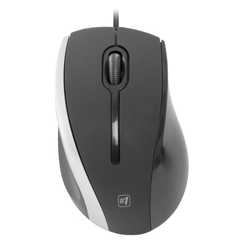 Мышь Defender MM-340, оптическая, проводная, USB, черный и серый [52340]
