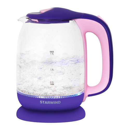 Чайник электрический StarWind SKG1513, 2200Вт, фиолетовый и розовый