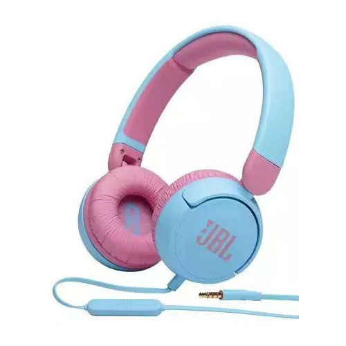 Гарнитура JBL JR310, 3.5 мм, накладные, голубой/розовый [jbljr310blu]