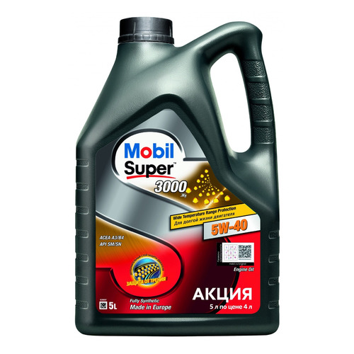 Моторное масло MOBIL Super 3000 X1 5W-40 5л. синтетическое [156154]