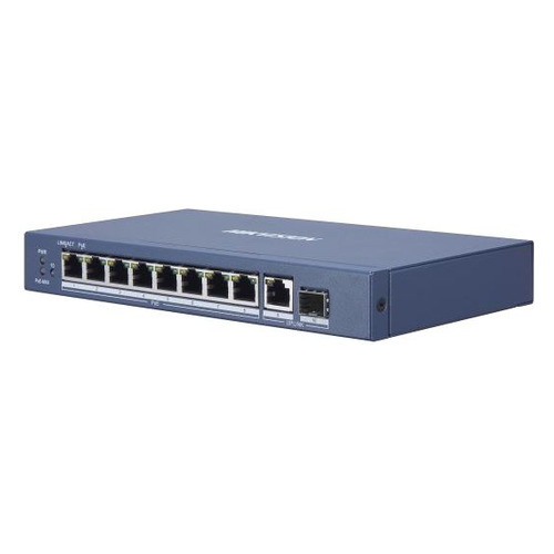 Коммутатор Hikvision DS-3E0510P-E 9G 1SFP 8PoE+ 110W неуправляемый