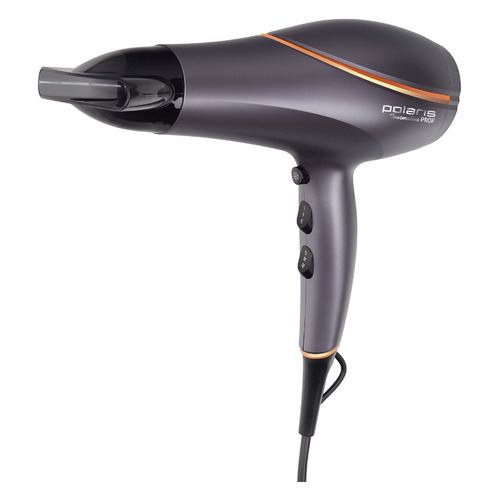 Фен Polaris PHD 2290Ti Tourmaline PROF, 2200Вт, графит и золотистый