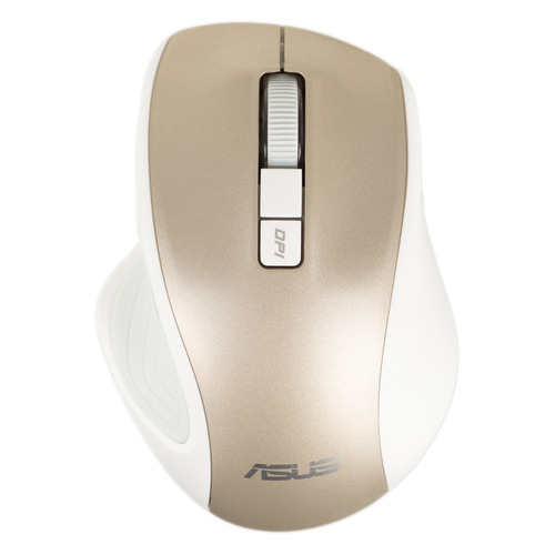 Мышь ASUS MW202, оптическая, беспроводная, USB, золотистый и белый [90xb066n-bmu020]