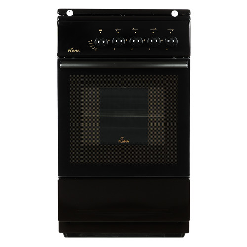 Газовая плита Flama FG 24023 B, газовая духовка, металлическая крышка, эмаль, коричневый