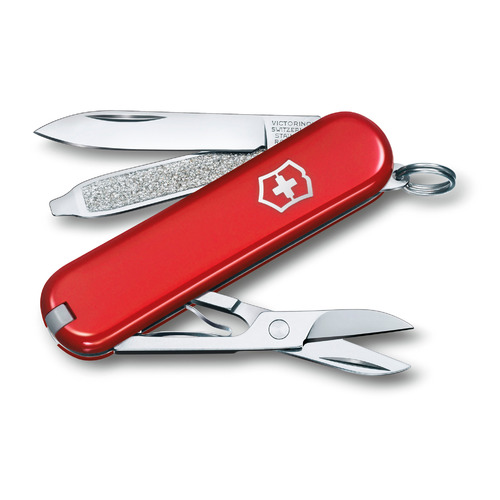 Складной нож Victorinox Classic, функций: 7, 58мм, красный , коробка картонная [0.6223.r]