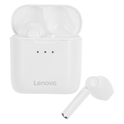 Гарнитура Lenovo QT83, Bluetooth, вкладыши, белый