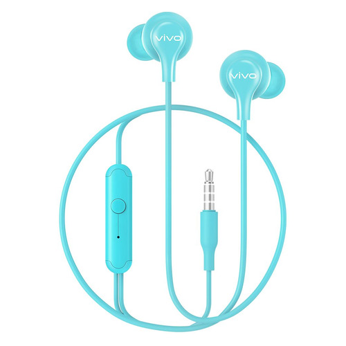 Гарнитура VIVO Color Earphones HP2033, 3.5 мм, вкладыши, голубой [6020091]