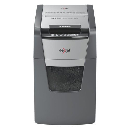 Уничтожитель бумаг Rexel Optimum AutoFeed 150M, с автоподачей, P-5, 2х15 мм, 150 лист. одновременно, 44л [2020150meu]