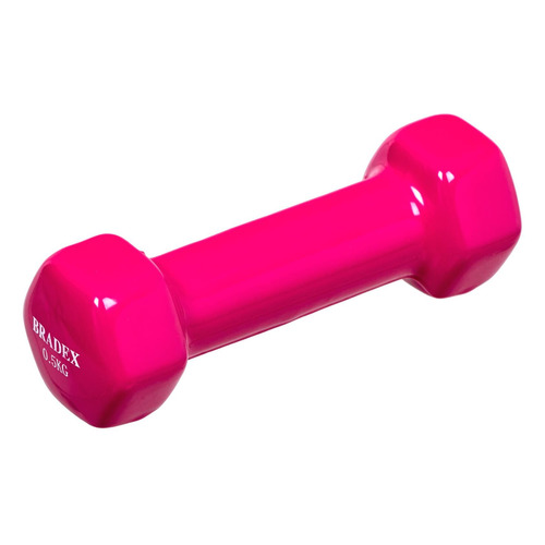Гантель Bradex SF 0532 1гант. 0.5кг обрезин. розовый