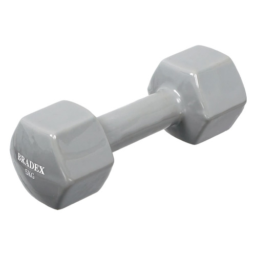 Гантель Bradex SF 0538 1гант. 5кг обрезин. серый