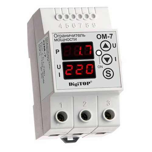 Реле ограничения мощности DIGITOP Ом-7, 1-фазное, 220В